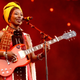 Malian singer-songwriter and actress Fatoumata Diawara performing on stage